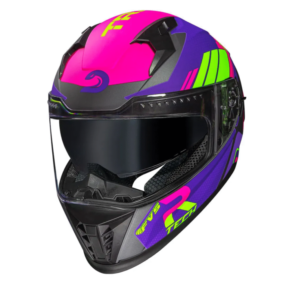 Capacete Race Tech Volt Track Matte Titanium Purple