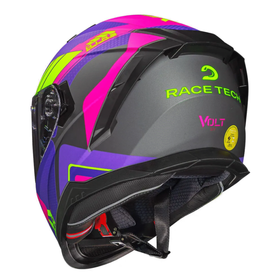 Capacete Race Tech Volt Track Matte Titanium Purple