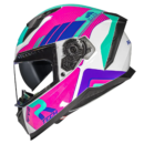 Capacete Race Tech Volt Track White Pink