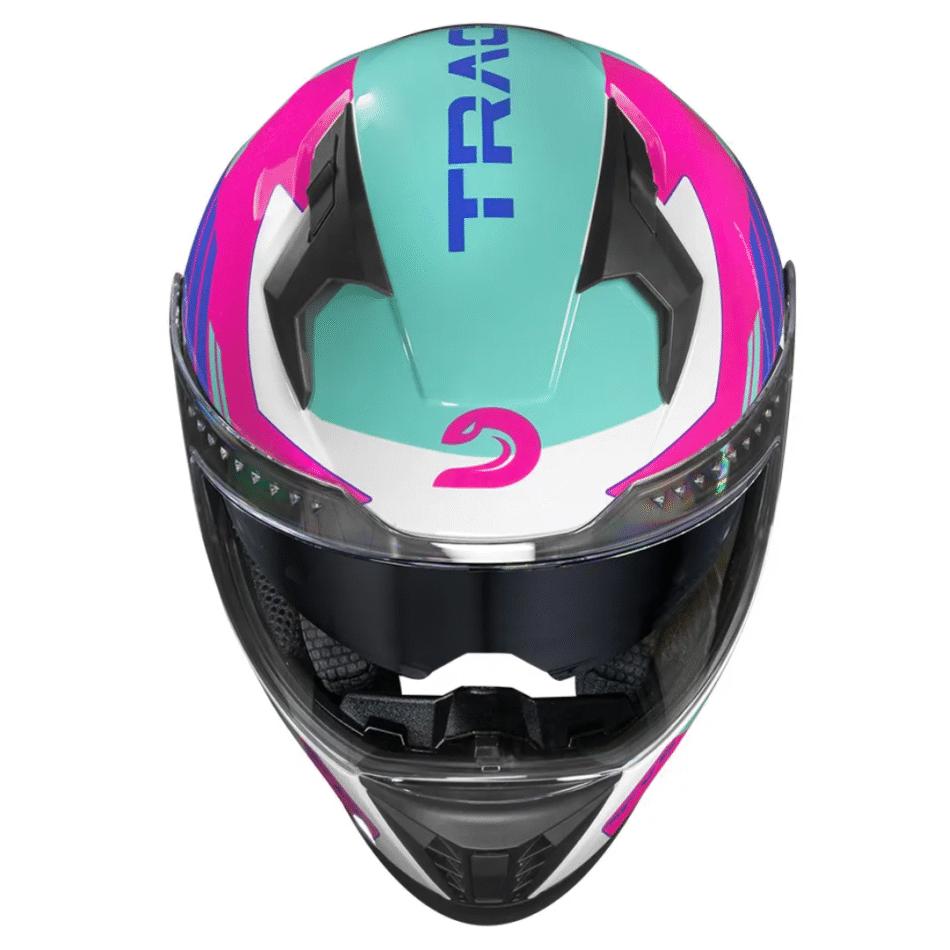 Capacete Race Tech Volt Track White Pink