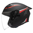 Capacete Bieffe B-Pace Authentic Preto Fosco Vermelho