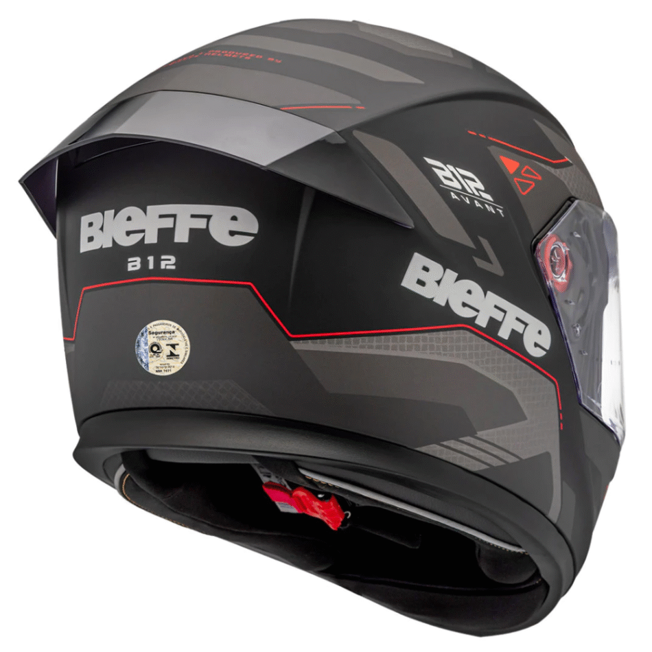 Capacete Bieffe B12 Avant Preto Fosco Grafite