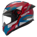 Capacete Bieffe B12 Avant Red Metalico Azul