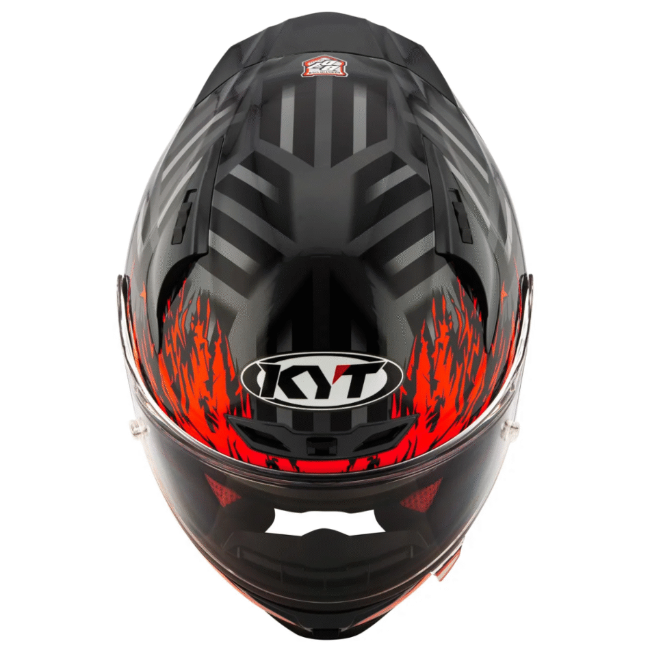 Capacete KYT Striker 2V Flaming Anth Red