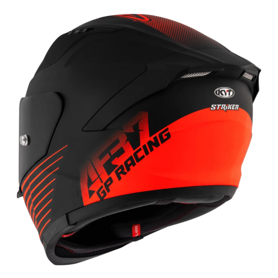 Capacete KYT Striker 2V Livery Augusto Fernandez AF37 Preto Vermelho