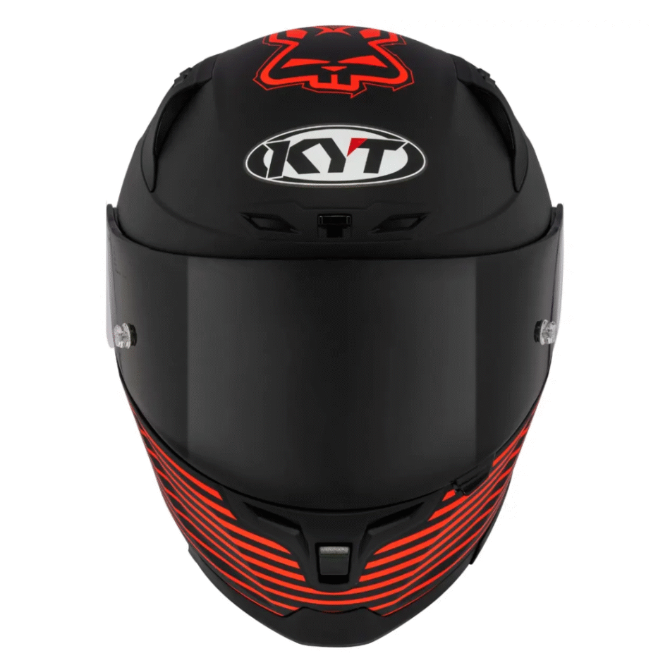 Capacete KYT Striker 2V Livery Augusto Fernandez AF37 Preto Vermelho