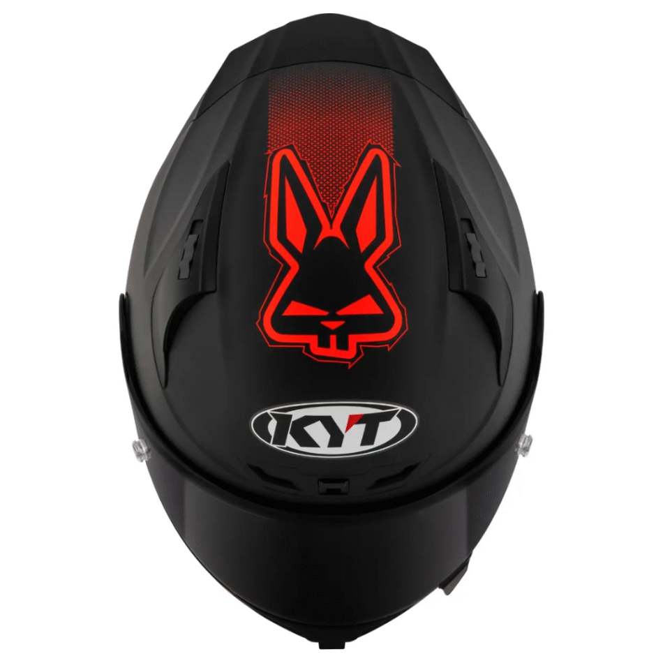 Capacete KYT Striker 2V Livery Augusto Fernandez AF37 Preto Vermelho