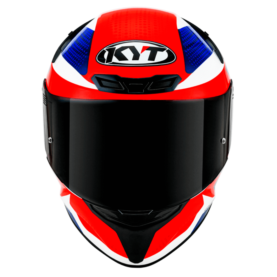 Capacete KYT TT Course Gear Blue Red
