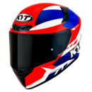 Capacete KYT TT Course Gear Blue Red