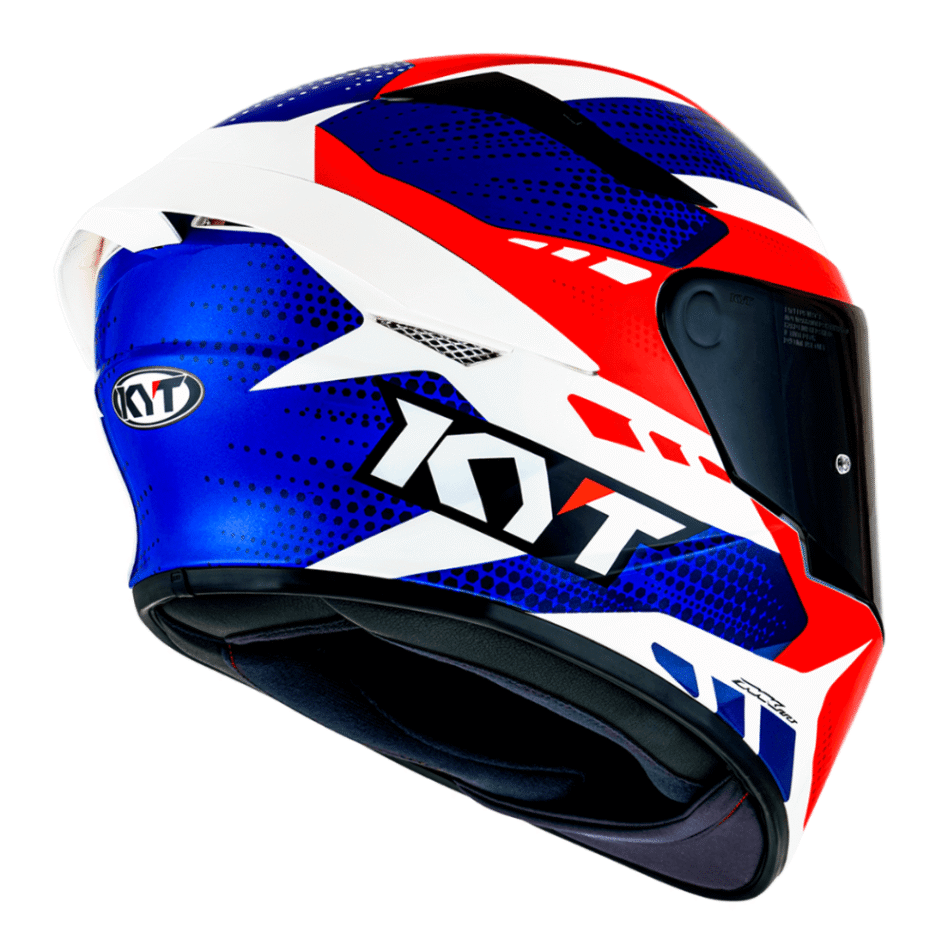 Capacete KYT TT Course Gear Blue Red
