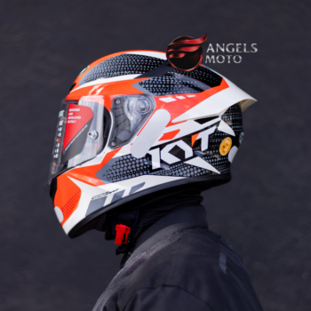 Capacete KYT TT Course Gear Black Red
