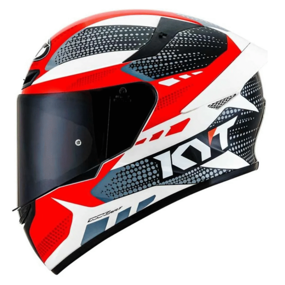 Capacete KYT TT Course Gear Black Red