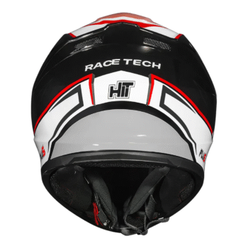 Capacete Race Tech Hit Plus Black White