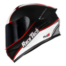 Capacete Race Tech Hit Plus Black White