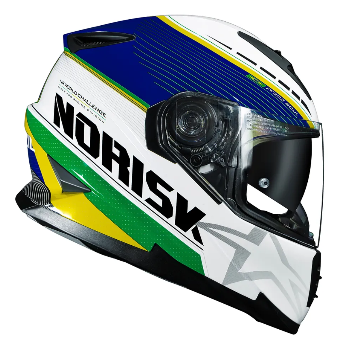 Capacete Norisk FF302 Grand Prix Brasil Capacete Norisk FF302 Grand Prix Brasil