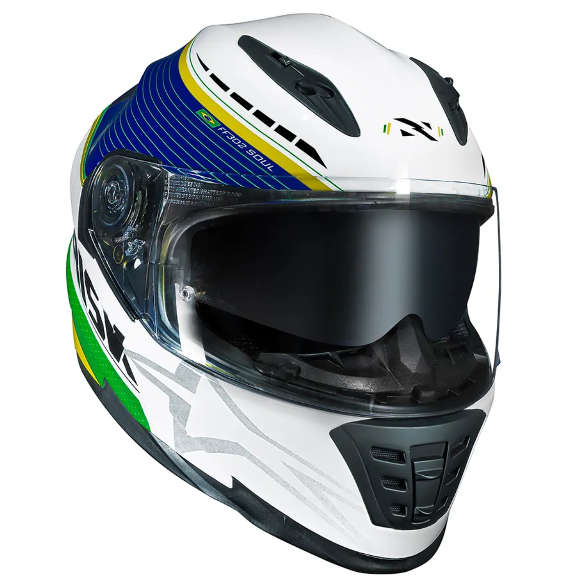 Capacete Norisk FF302 Grand Prix Brasil Capacete Norisk FF302 Grand Prix Brasil