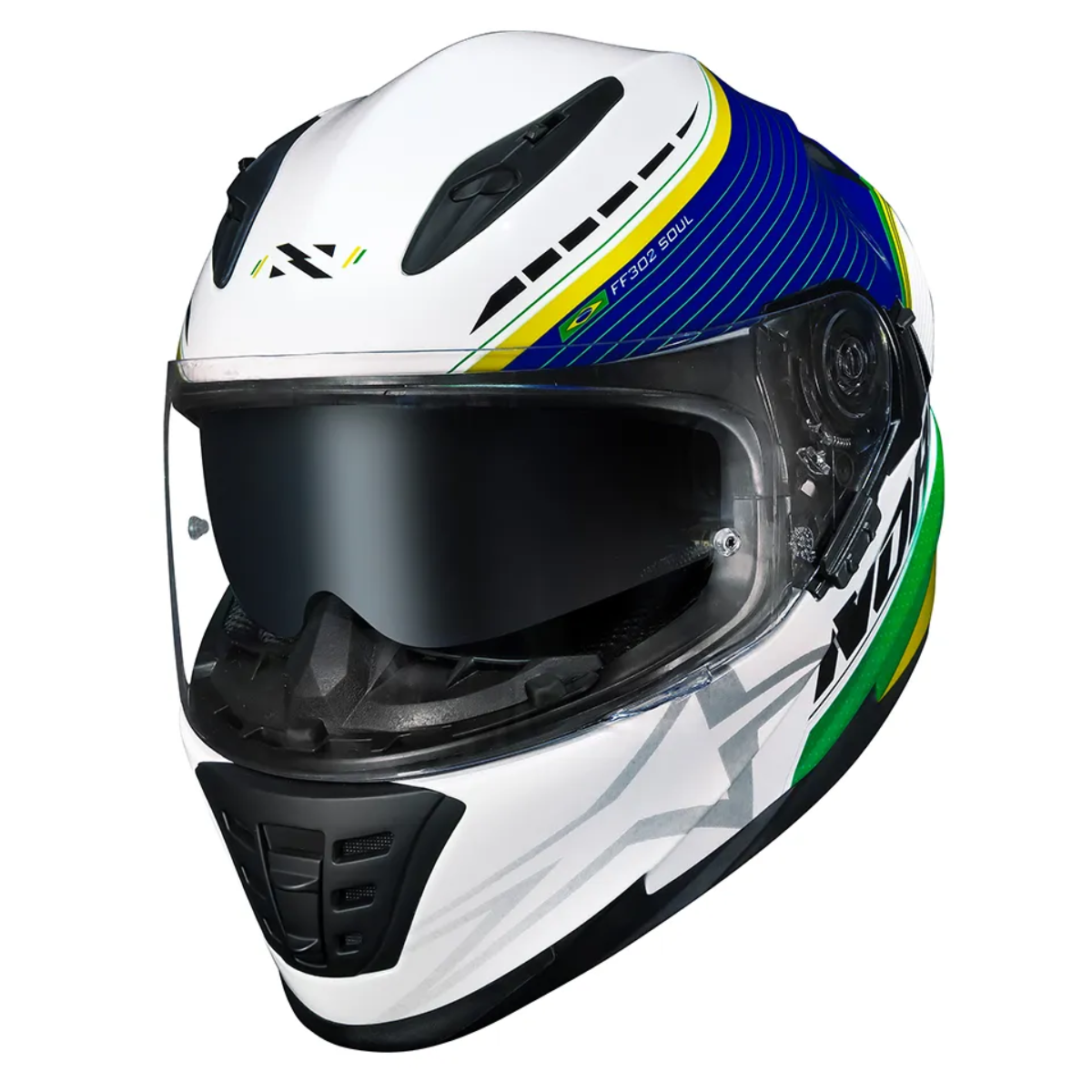 Capacete Norisk FF302 Grand Prix Brasil Capacete Norisk FF302 Grand Prix Brasil