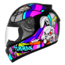 Capacete EBF Spark Rabbit Preto Rosa