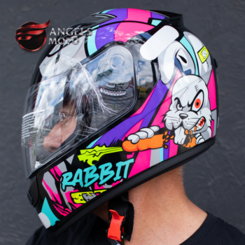 Capacete EBF Spark Rabbit Preto Rosa