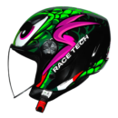 Capacete Race Tech Play Snake Green