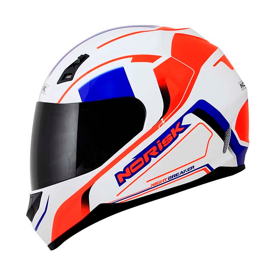 Capacete Norisk FF391 Night Breaker White Flo Orange Blue