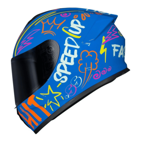 Capacete Race Tech Hit Faster Blue Yellow