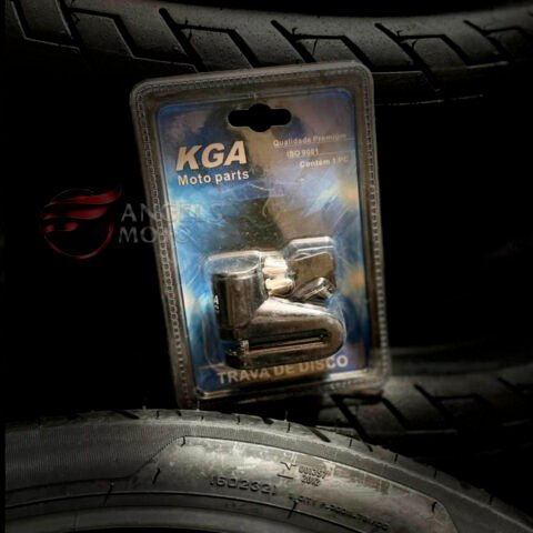 Cadeado Disco Pequeno KGA Com Guarda Pó Preto