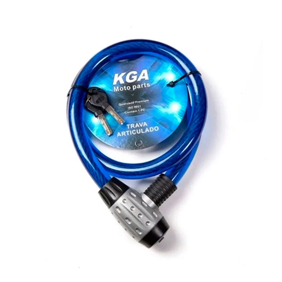 Cadeado Cabo Aco 2.2X1.00 Azul KGA