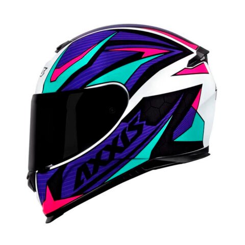 Capacete Axxis Eagle Power Gloss White Purple