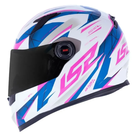 Capacete LS2 FF358 Draze White Blue Pink