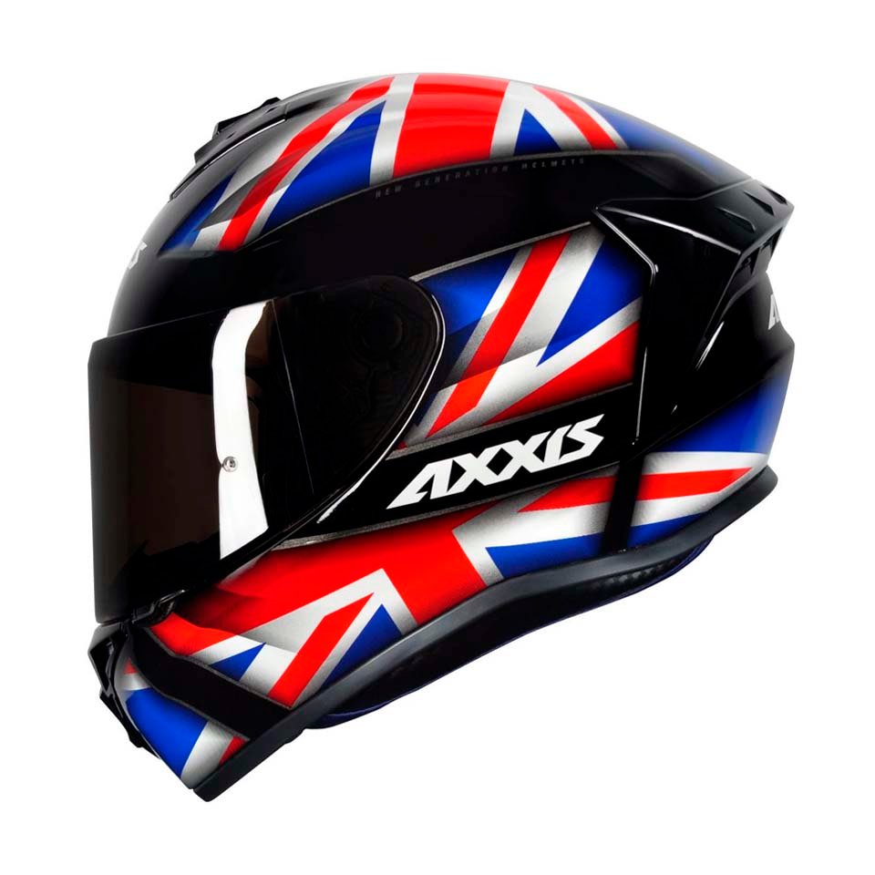 Capacete Axxis Draken UK Gloss Black/Red/Blue