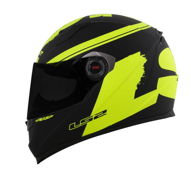 Capacete LS2 FF358 Fluo Matte Black Hi-Visylw