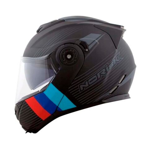 Capacete Norisk FF345 Route Stroke Matt Blk Blue Red