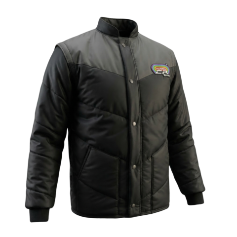 Jaqueta California Racing Tradicional Masculina Preta Cinza