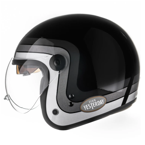Capacete Peels Click Yesterday Preto Prata