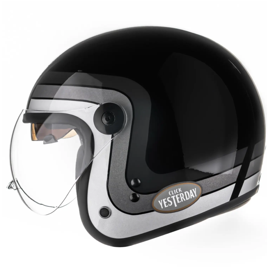 Capacete Peels Click Yesterday Preto Prata