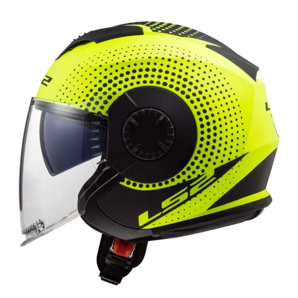 Capacete LS2 Verso OF570 Spin Matte Hv Yellow Black