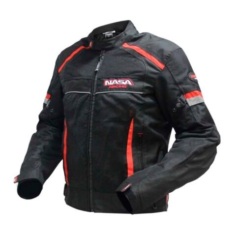 Jaqueta Nasa Race Way Preta Vermelha