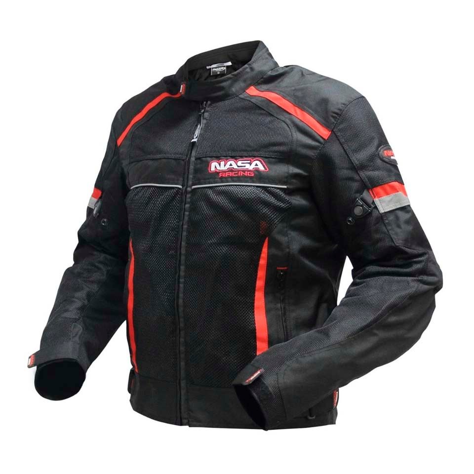 Jaqueta Nasa Race Way Preta Vermelha