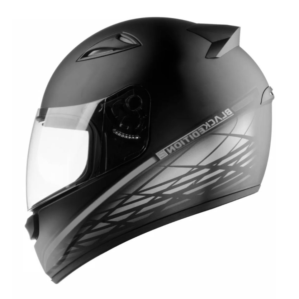 Capacete EBF Spark Black Edition 2 Preto Fosco Prata