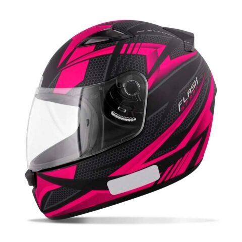Capacete EBF New Spark Flash Preto Fosco Rosa