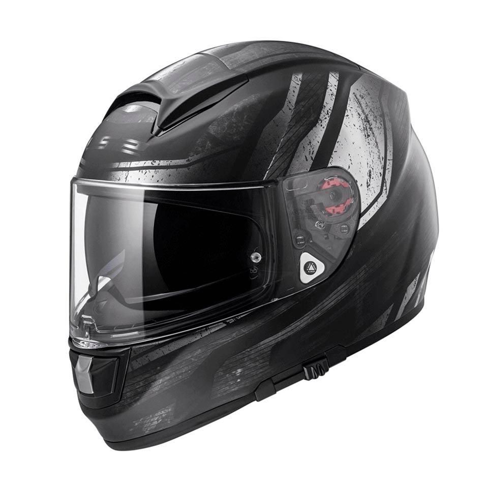 Capacete LS2 FF397 Vector Razor Matte Black Silver Grey