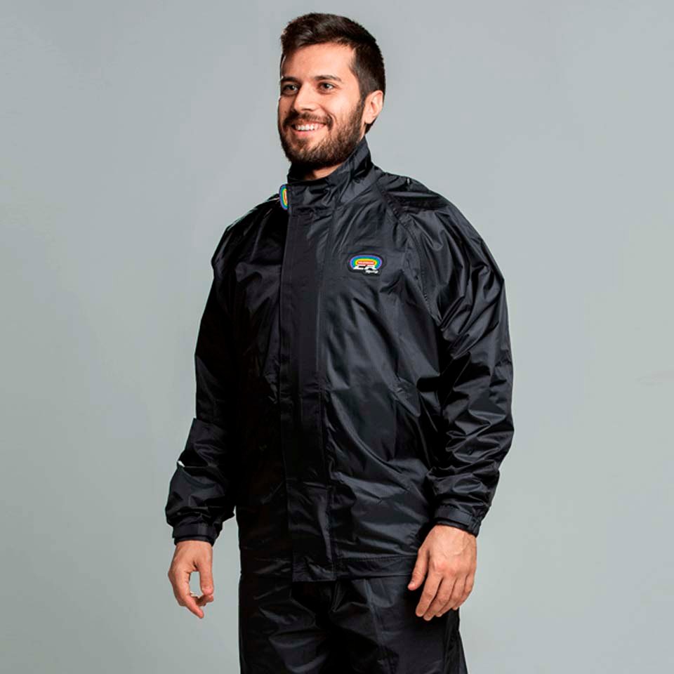 Conjunto Chuva California Nylon Preto