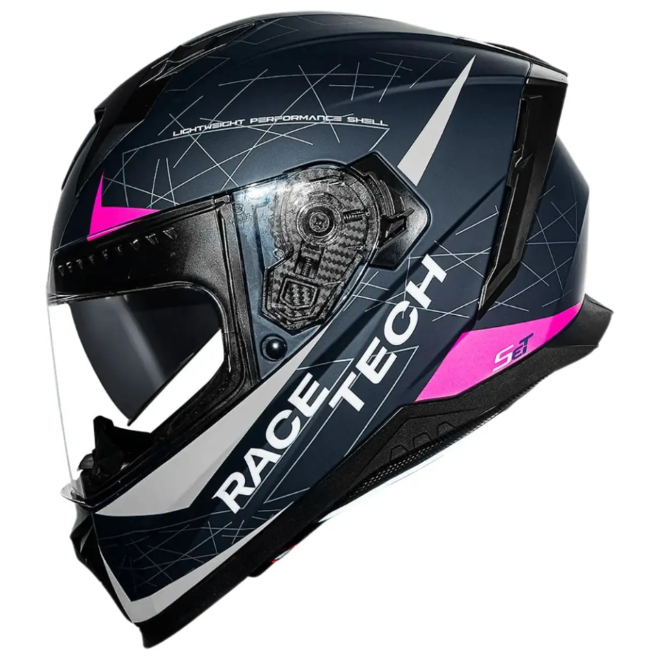 Capacete Race Tech Volt Set Matte Blue Pink