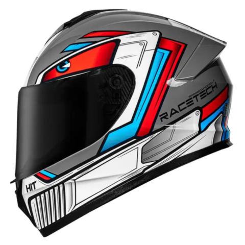 Capacete Race Tech Hit Android Grey Red
