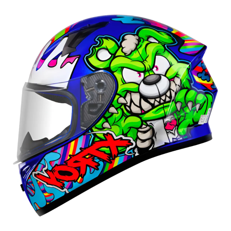 Capacete Xtroy FF526 Ted Azul Verde