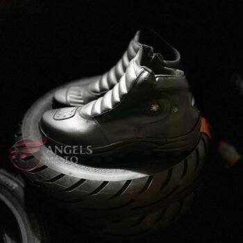 Bota Motocicle 800C Zíper Com Protetor Couro Preta