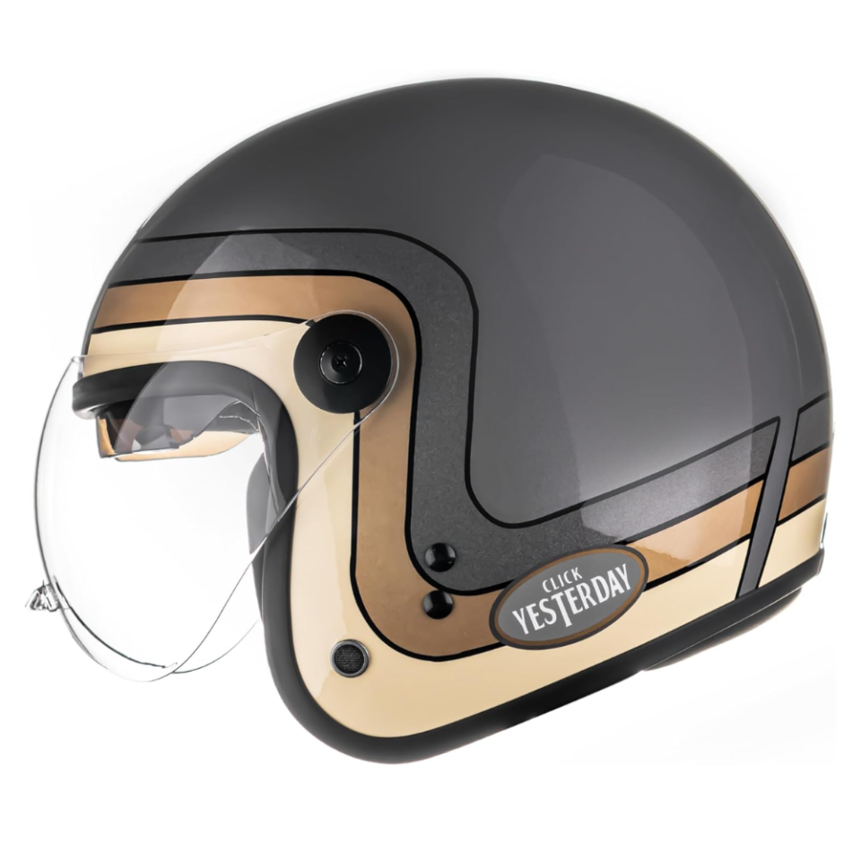 Capacete Peels Click Yesterday Grafite Dourado
