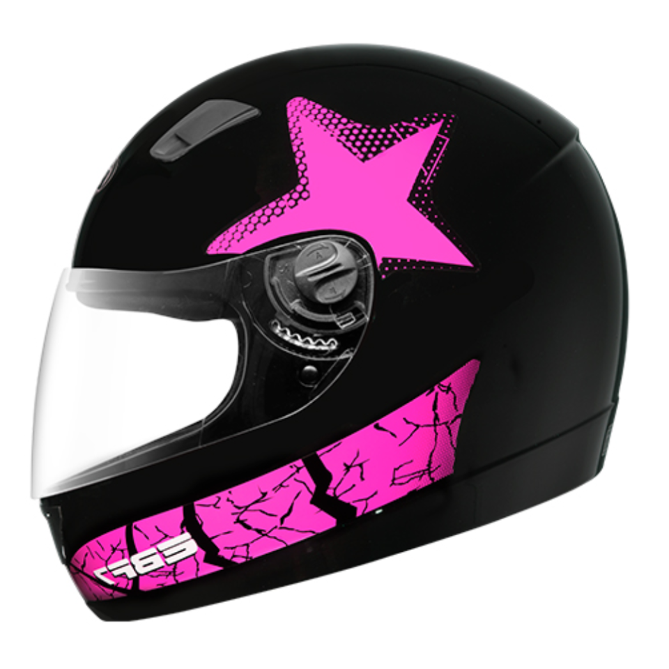 Capacete EBF 7 Antares Preto Rosa
