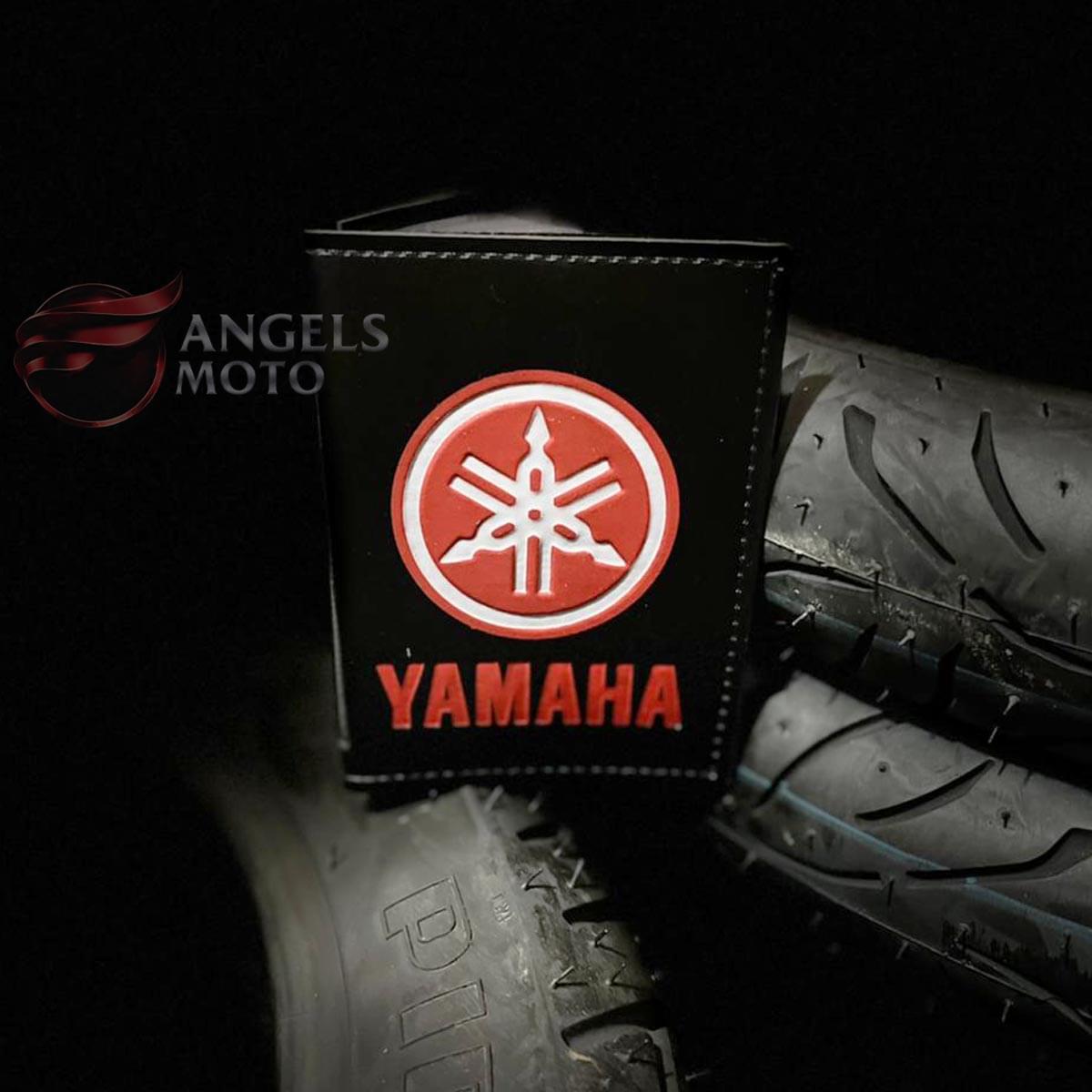 Carteira Porta Documento Motociclista Yamaha Vermelho Cinza